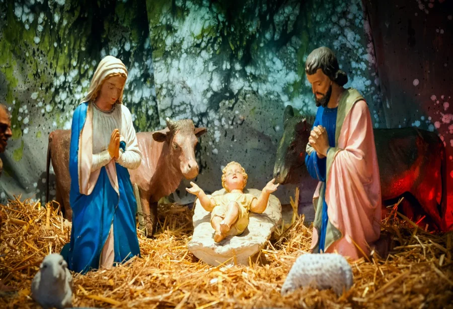 Laeacco Haystack Christian Jesus сцена рождения фото фоны Виниловые индивидуальные