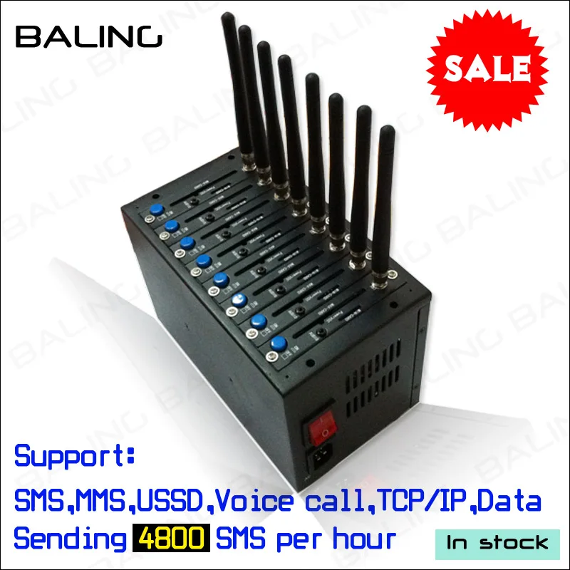 Haute QUALITE Wavecom q2406B Huit порты модемов бассейн avec Fonction de SMS MMS USSD ouverte на Commande | Компьютеры