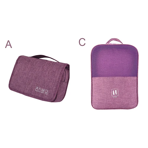 AC Purple Bag Модная косметичка для путешествий, набор для женщин и мужчин, нижнее белье, обувь, туалетные принадлежности, косметичка, цифровой кабель, провод, гаджет, органайзер, аксессуары - Цвет: AC Purple Bag