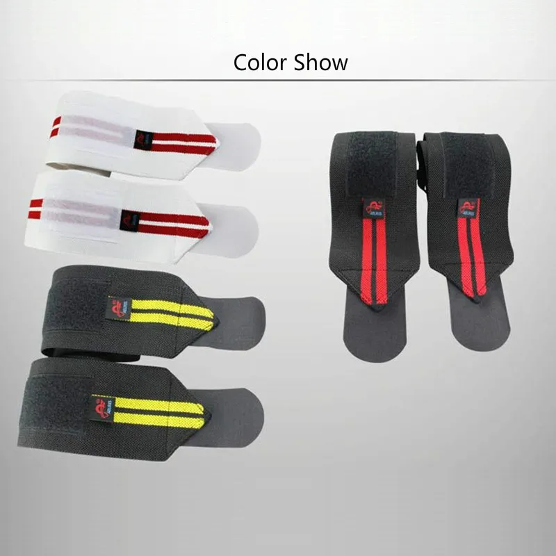AOLIKES 1Pair Weight Lifting Sport Wristband Gym Wrist Brace Thumb Support Strap Wraps Bandage Fitness Training Safety HBK007 |