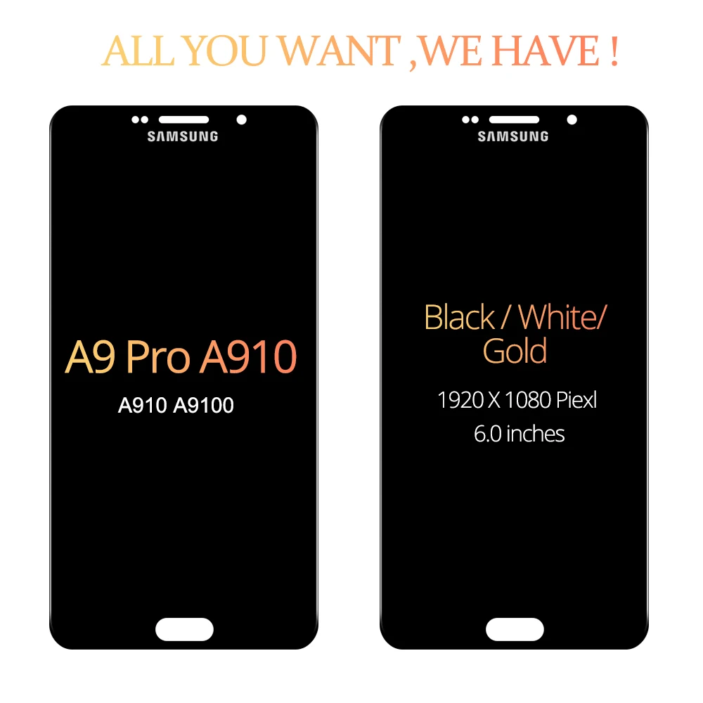 6 0 &quotсупер AMOLED дисплей для SAMSUNG Galaxy A9 2016 ЖК экран сенсорный дигитайзер Pro A910 A9100