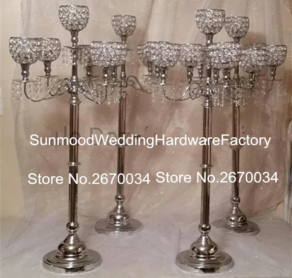 30 days sent out order )new!Wedding crystal Candelabra on Sale Decorative tall wedding candelabra centerpiece | Дом и сад