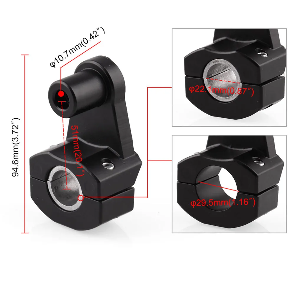 

Motorcycle Electric car Handle Modification Accessories Faucet Handlebar Height Handle Raise Handlebar Heightener for XR650L DRZ