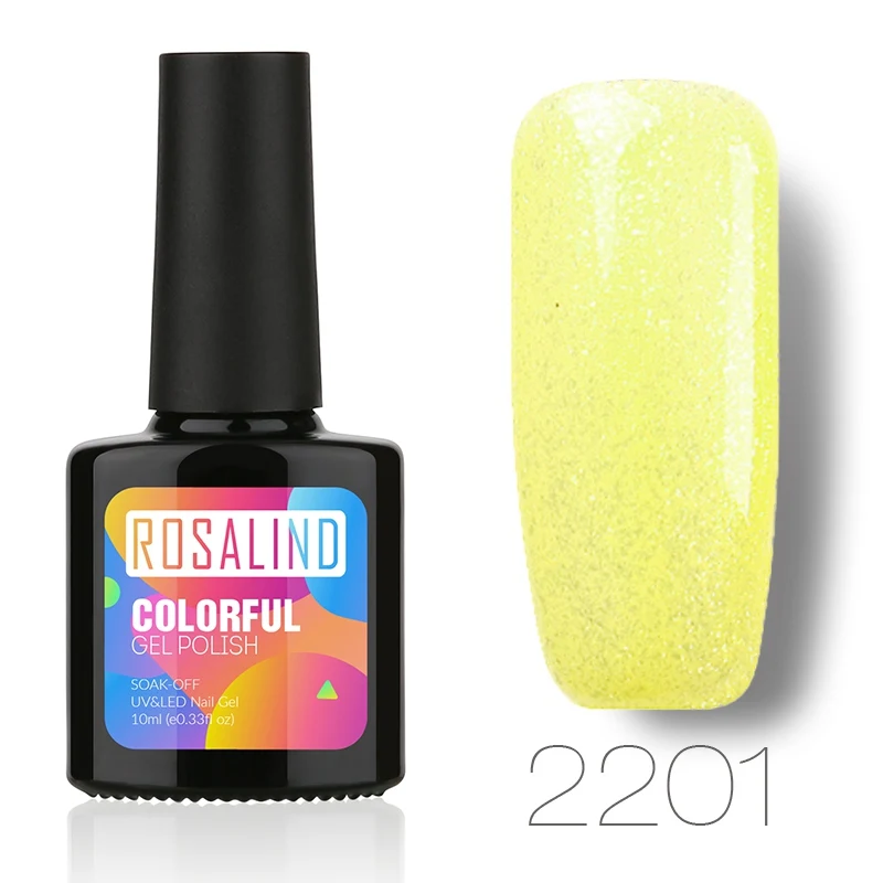 2201 ROSALIND Гель-лак для ногтей Зеленый Бриллиант Лак для ногтей замачиваемый Гель-лак УФ светодиодный лак для ногтей полустойкий - Цвет: 2201