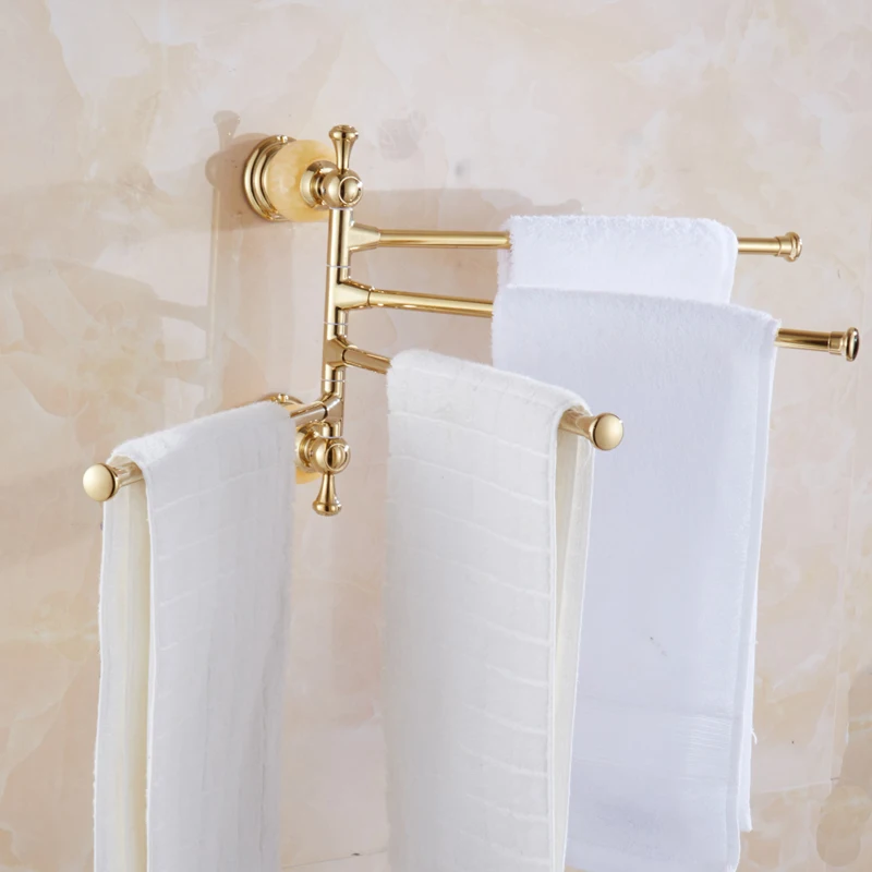 Вешалка для полотенец в ванной комнате латунный материал вращающаяся вешалка