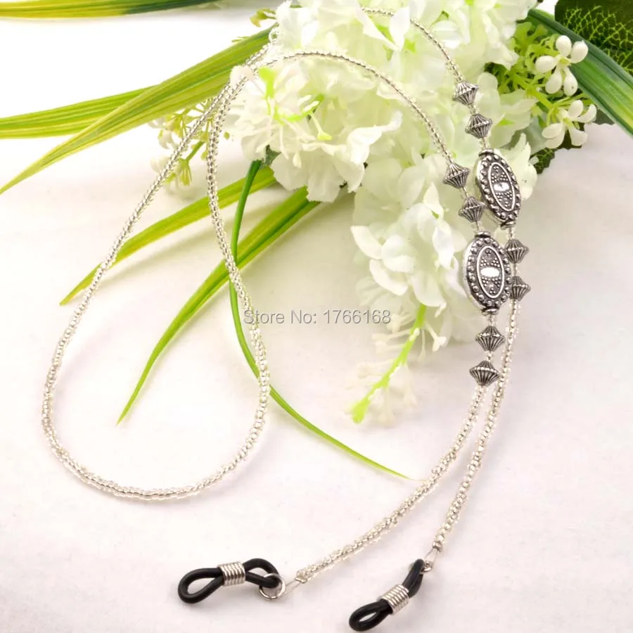 

20pcs Clear Beaded Sunglasses Chain Cords Lanyard Rope Holder Eyewear Spectacle Anti-slip head strap Freeshipping