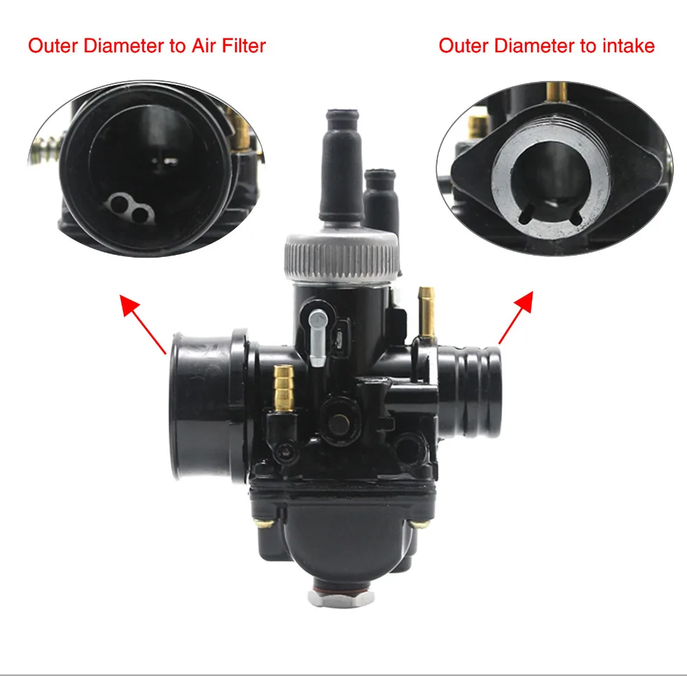 ZS MOTOS 17 мм 19 мм 21 мм Dellorto PHBG DS черный гоночный Карбюратор Carb DIO JOG 50cc 90cc BWS100 для мотоциклов Puch Yamaha Zuma