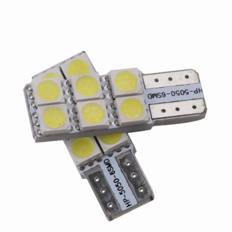 2PCSx супер LED T10 194 W5W 5050 Поворотная сторона номерного знака свет 4SMD зазор чтения неполярный 12V|Сигнальная лампа|