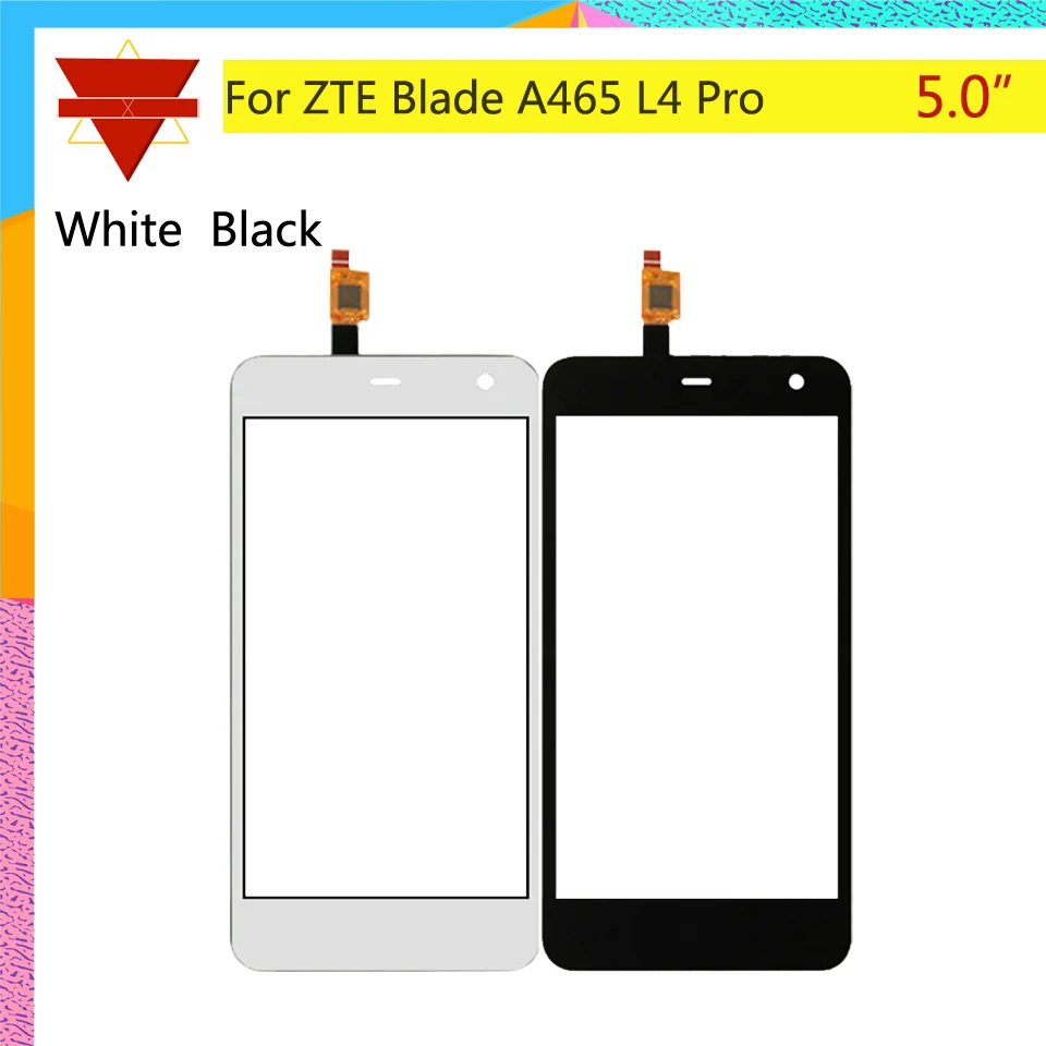 10 шт./лот сенсорный экран дигитайзер для zte Blade A465 L4 Pro Сенсорная панель Сенсорный экран объектив Переднее стекло сенсор без ЖК-дисплея A 465