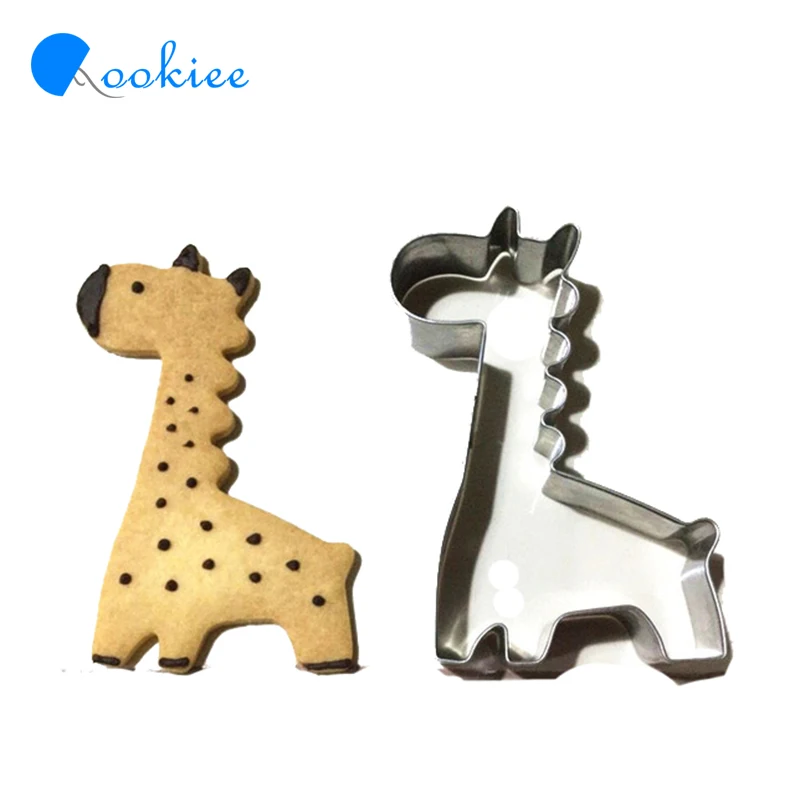 Qookiee 2 шт./компл. Нержавеющая сталь печенья Жираф Форма печенье Mold выпечки