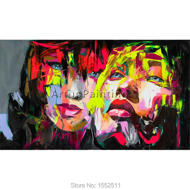 Картина маслом на холсте Нож 5 дюймов|painting impasto|francoise niellyhand painted |