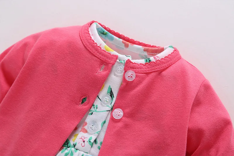2 шт. для маленьких детей дети путешественник боди babysoft платье и кардиган мягкий, для новорожденных Хлопковые Платья наборы ухода за кожей одежда маленьких