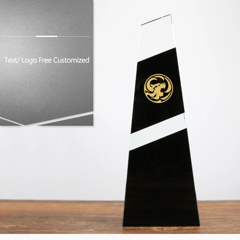

CTCB0015 New Personalized Handmade Customize Black 9K Crystal Sports Company Competitions Awards Trophy Souvenirs Gifts