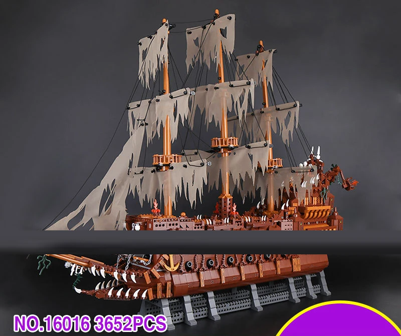 В наличии бренд 16016 3652 шт. строительные блоки сериалы MOC Летающий голландский