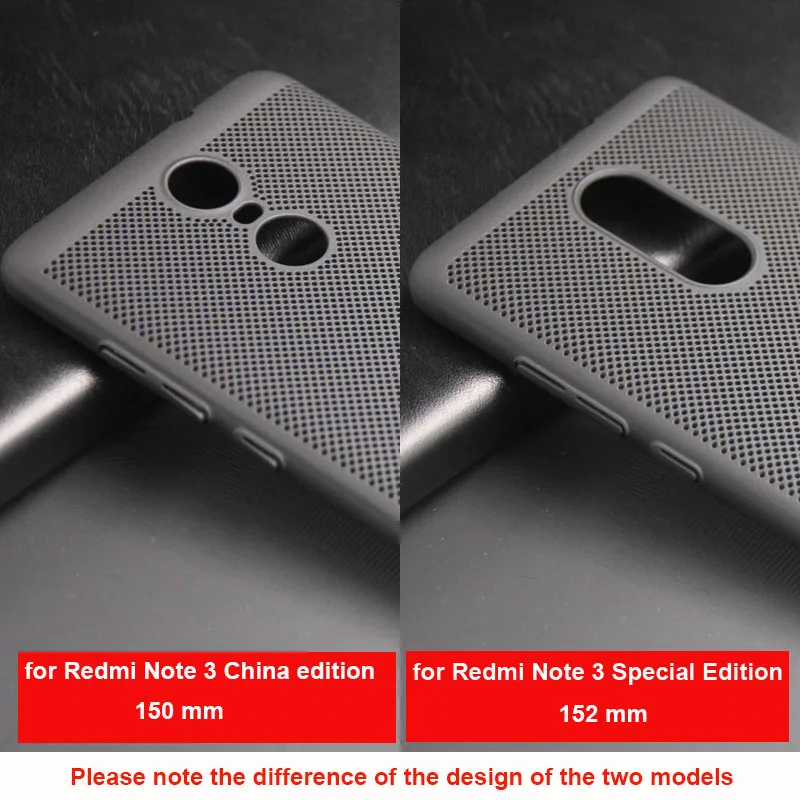 Новый чехол для Xiaomi Redmi Note 3 Pro сотовая задняя крышка рассеивание тепла охлаждение