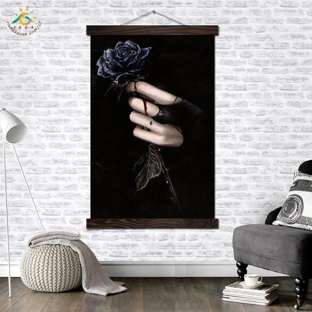 

Abstract Blood Rose Wall Art HD Prints Canvas Art Painting Scroll Picture And Poster Canvas Painting Decoration Home for Bedroom