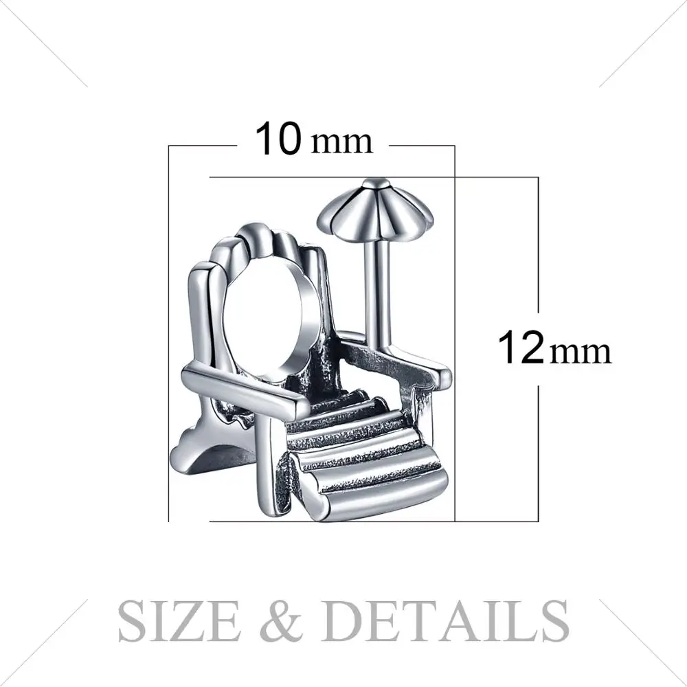 JewelryPalace 925 пробы Silver Beach шарик шарма Шарм Fit Браслеты моды DIY бисера очарование для Для женщин Браслеты