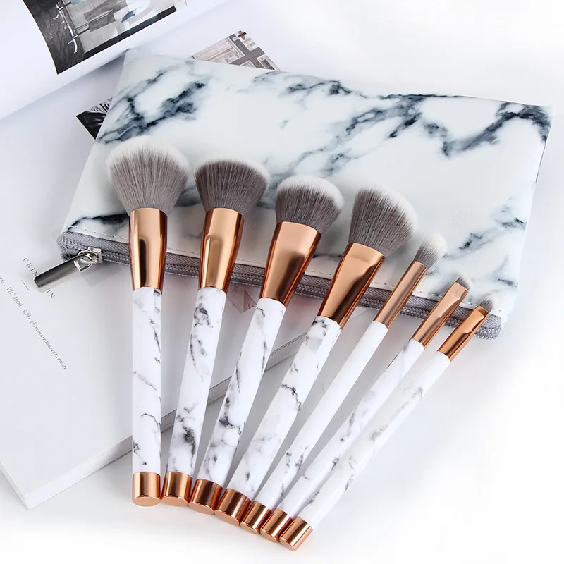 

High quality Marble makeup brush set powder foundation eyebrow eye shadow brush Beauty cosmetic makeup Brush tools 50sets