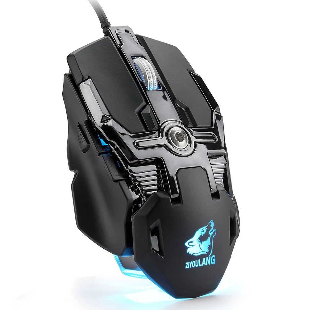 VOBERRY V15 6400 dpi светодиодный кабель техника RGB подсветка игровая мышь 8 кнопок макропрограммирование Подключение компьютера периферийные устройства