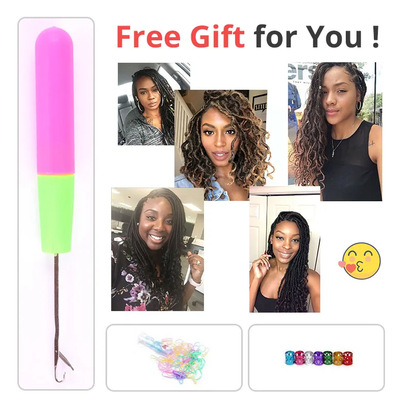 Doris beauty 16& 20 дюймов богиня искусственные локоны в стиле Crochet волосы мягкий конец натуральные синтетические косички коричневый расширение для женщин замки