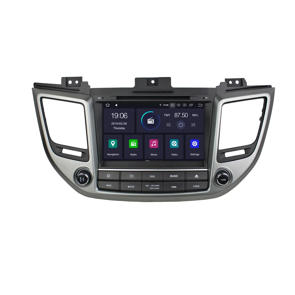 COIKA Android 9 0 четырехъядерный Автомобильный мультимедийный плеер для Hyundai Tucson IX35 2014 +