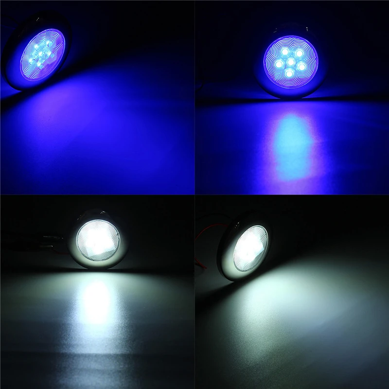 1 шт. 6 SMD 2835 Светодиодный круглый морской фонарь из нержавеющей стали для