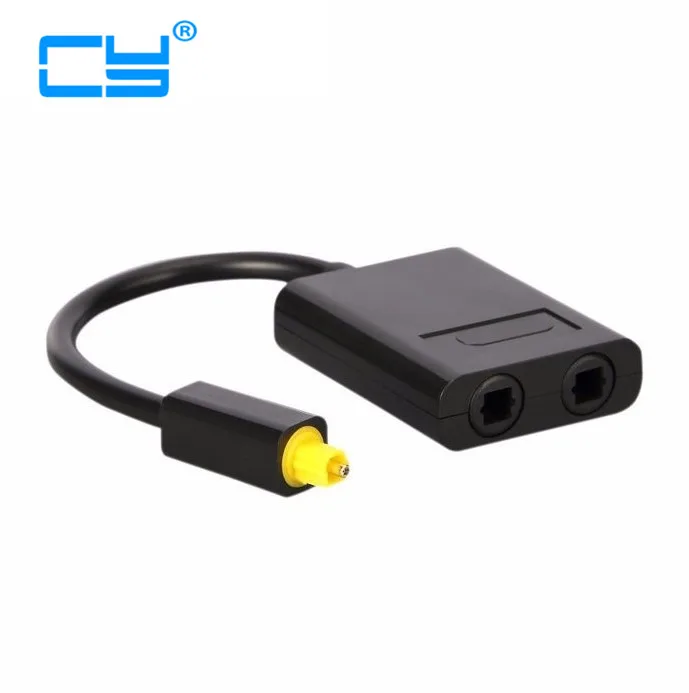 Черный и белый двойной порт Toslink Цифровой оптический один разделяется на два