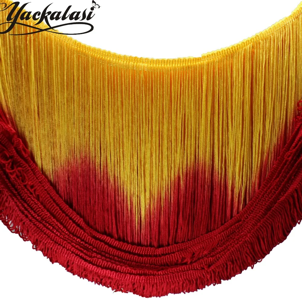 10 ярдов/лот с эффектом деграде (переход от темного к украшенные бахромой и