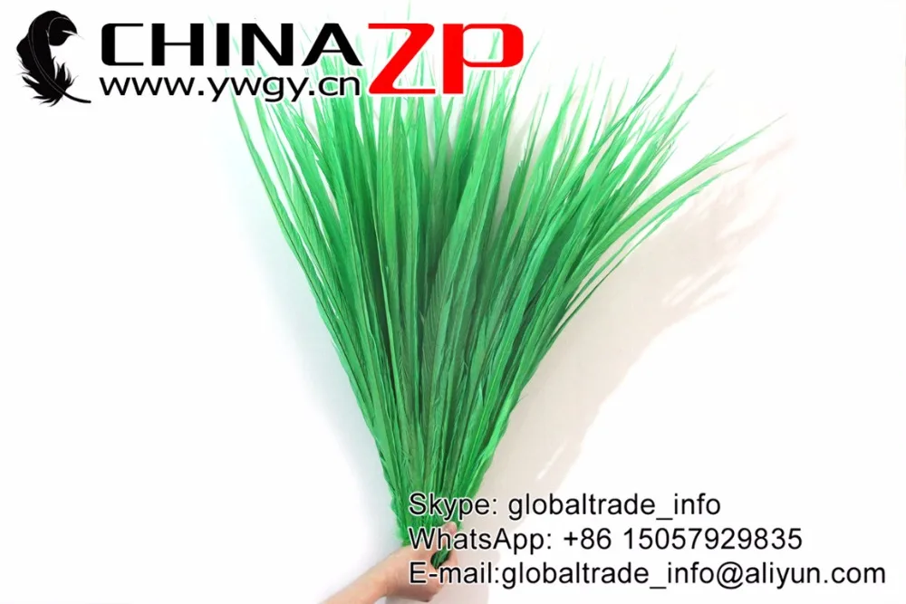Перья CHINAZP 65 ~ 70 см (26 28 дюймов) красивый цвет блестящий зеленый окрашенный длинный