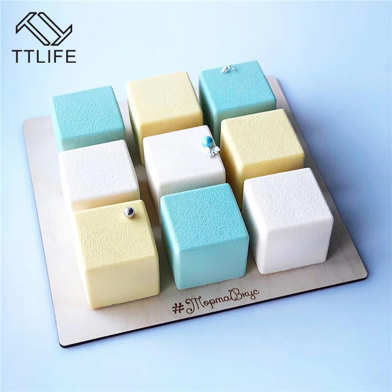 TTLIFE 1 шт. 9 Полость квадратная форма торта силиконовая для выпечки Десерт