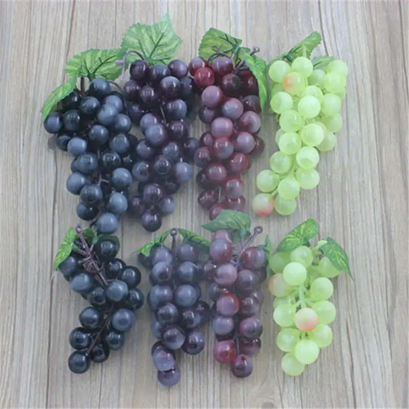 

Simulation Grape String Simulation Fruit Plastic Timber Fake Fruit Model Props Green Plant Interior Pendant 1pcs