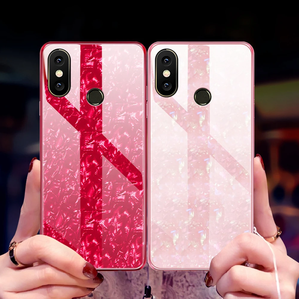 OTAO Fashion Shell Phone Case For Xiaomi 8SE 5X 6X Mix Max3 Cover Redmi Note5 Plus 6A Pro S2 Shockproof Tempered Glass Coque |