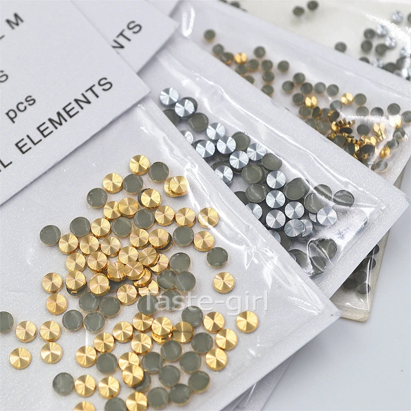 100 шт. круглые металлические блестки для ногтей 2 мм 3 мм|3d rhinestones|rhinestones glittersnail art