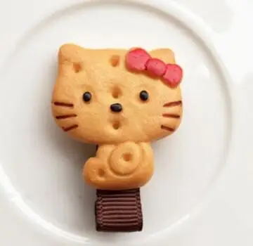 kitty clip 1 шт. Горячая дети милый мультфильм печенье заколка для волос смолы мультфильм печенье заколка для волос Медведь Кролик звезда зажим для волос сердце аксессуары для волос - Цвет: kitty clip