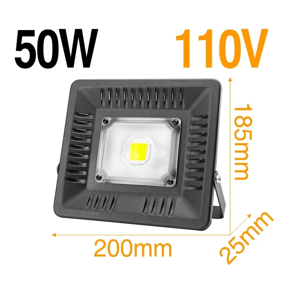 50W 110V Светодиодный прожектор 30 Вт, 50 Вт, 100 Вт, 150 Вт, 110 Вт переменного тока, 220 В, в, освещение для выращивания, IP65, полный спектр, открытый прожектор для квадратной стены, рекламный щит, завод - Испускаемый цвет: 50W 110V