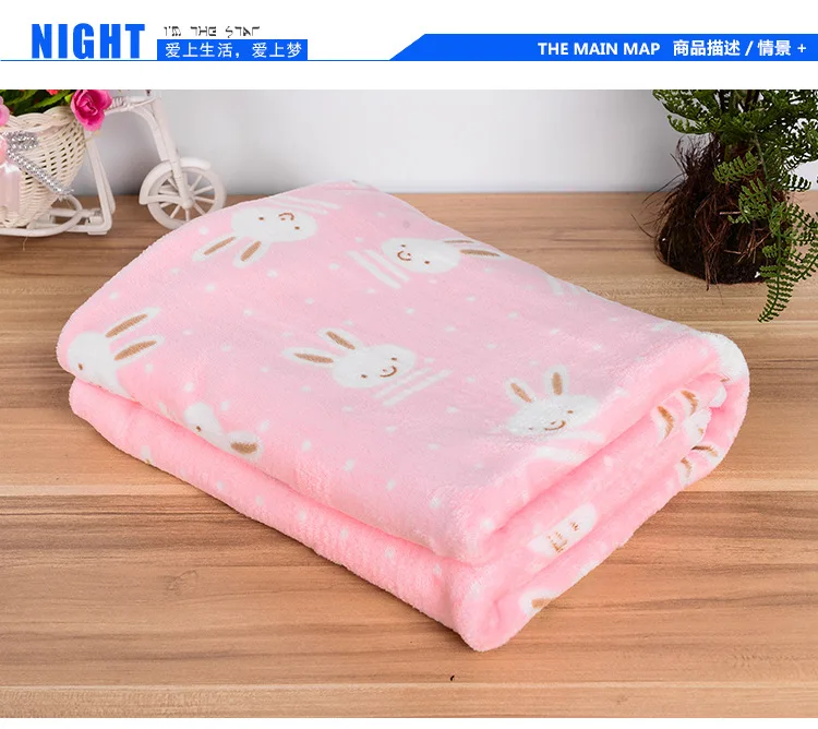 Pink rabbit Флисовый мягкий хлопковый зимний теплый коврик для собаки из кораллового флиса с рисунком собаки, мягкий здоровый милый коврик для щенка, коврик для домашних животных - Цвет: Pink rabbit