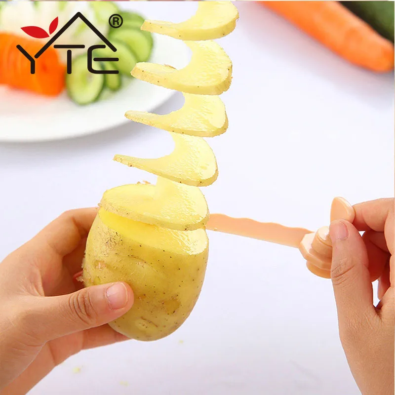 YTE морковь спираль слайсер кухонный для овощей ажурные модели картофеля резак - Фото №1
