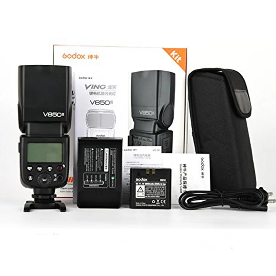 Godox V850II GN60 2 4 г беспроводной X Системы Speedlite литий-ионный Батарея вспышка света для