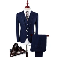2019 skinny men casual business suits mens formal custom blazer suit wedding party dinner suit traje hombre jacketvest pant