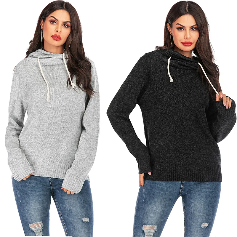 Suvamce Autumn Winter Casual Knitted 2 Solid Color Sweater Fashion Size S-xl Loose Women Pullover Jl-yh077 | Женская одежда