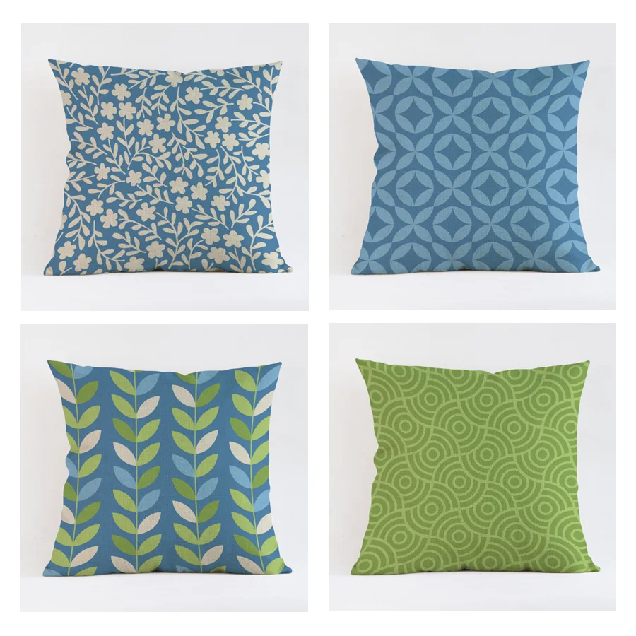 Волнистые Индивидуальные наволочки для подушек маленький свежий цветок лист