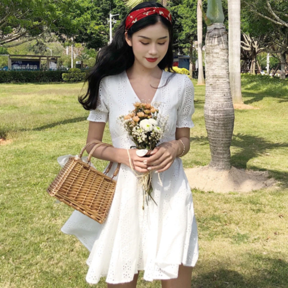 Сказочное модное женское платье повседневное короткий рукав Высокая талия