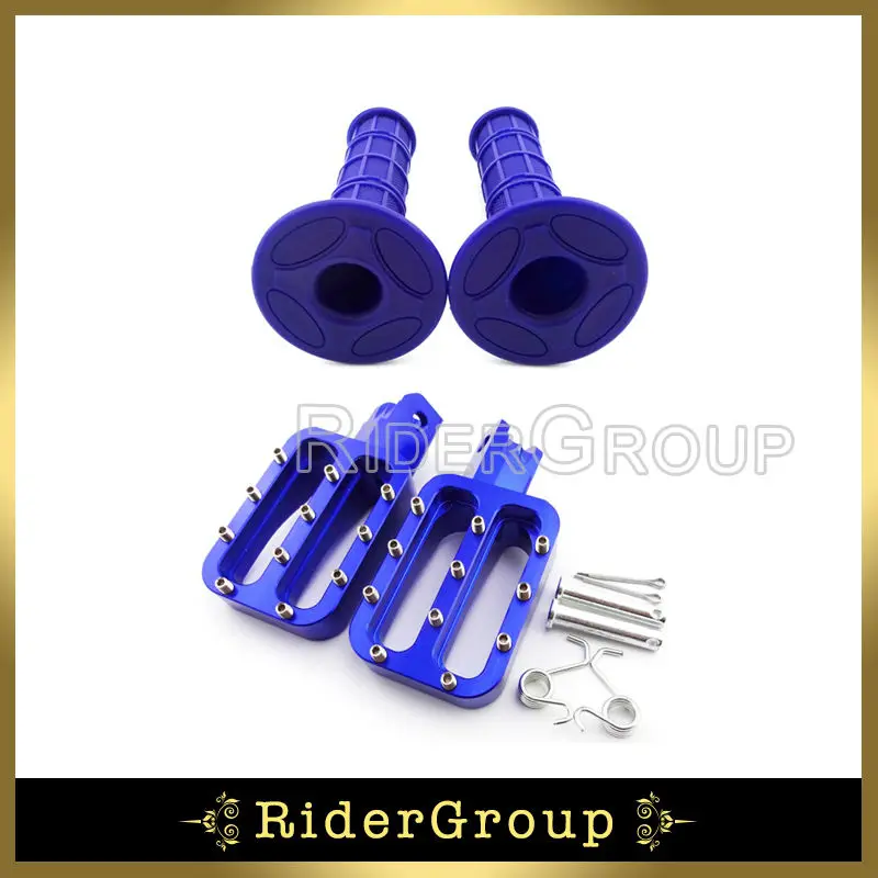 Синие Алюминиевые Подножки с ЧПУ подножки колышки резиновая рукоятка