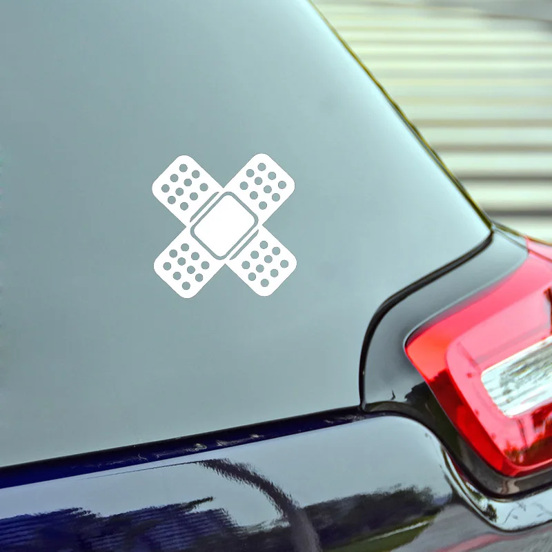 YJZT 15*15 см веселая JDM перекрестная лента помощь в покрытии царапин наклейки на