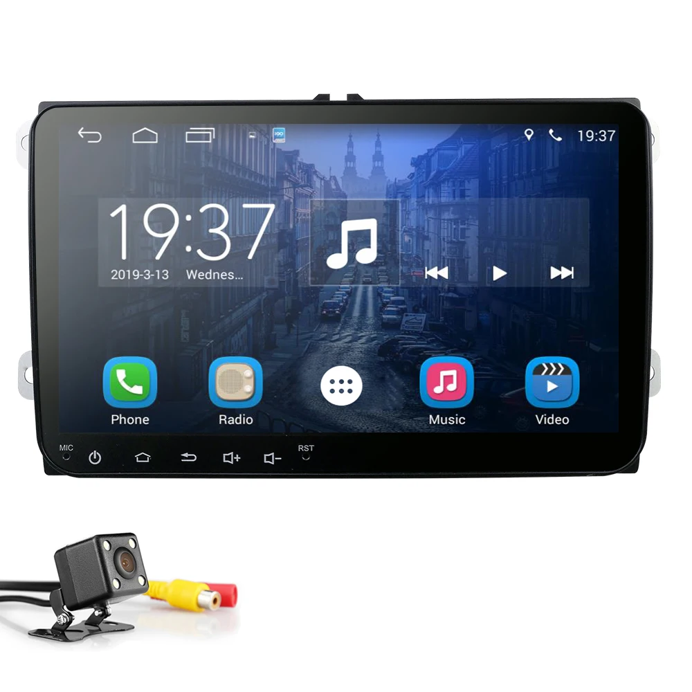 AD для VW Android автомобильное радио с GPS навигации 9 дюймовый Стерео Радио