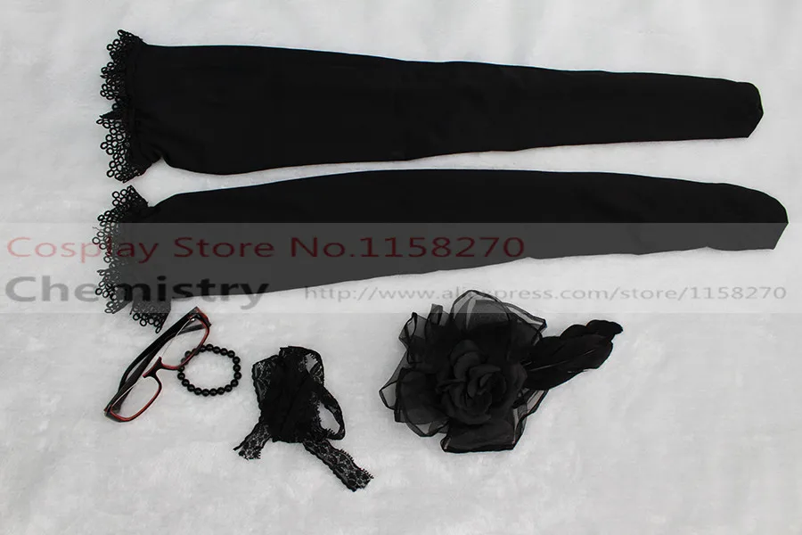 Черное платье для косплея Токийский Гуль Риз камиширо полный комплект |