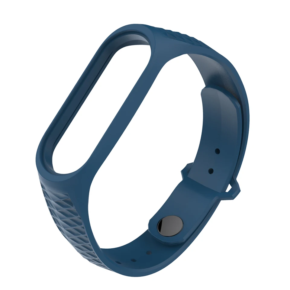 Темно-синий Mi jobs для mi band 4 ремешок силиконовый браслет для Xiao mi 4 3 ремешок умные аксессуары для mi band 4 3 Ремешок Браслет Aurora Sport - Цвет: Темно-синий