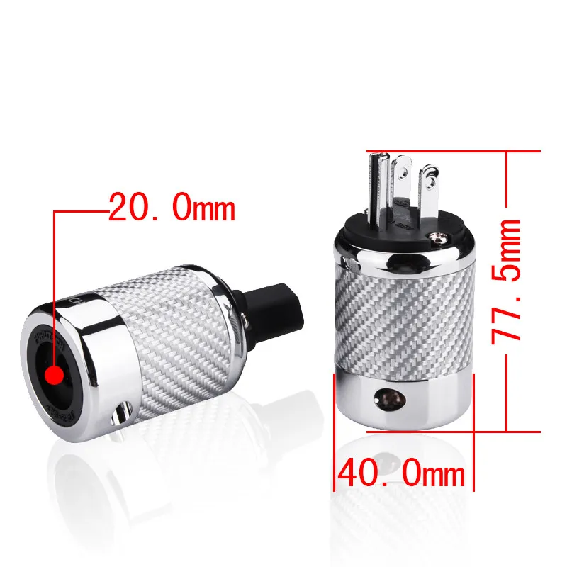 

Furutech FI-50 NCF (R) Carbon Fiber Power Plug Tail Rhodium Plated Carbon Fiber Audio Amplifier American Standard Power Plug
