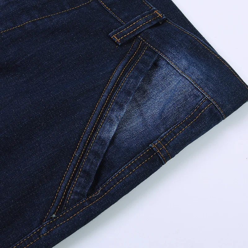 Mens Baggy Cargo Jeans with Side Pockets Men Autumn Winter Hip Hop Skateboard Pants Men Casual Loose Hiphop Wide-legged Pants