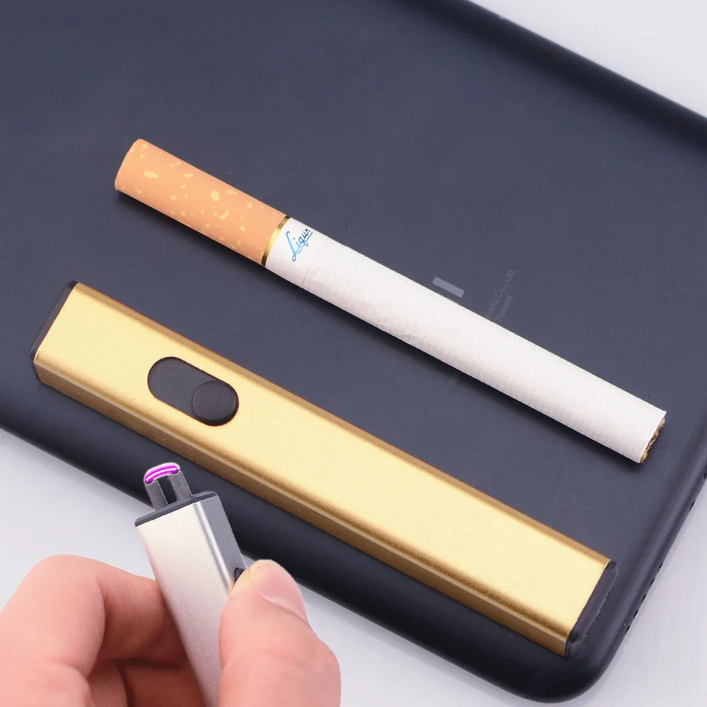 Креативные перезаряжаемые тонкие мини портативные электрические зажигалки USB